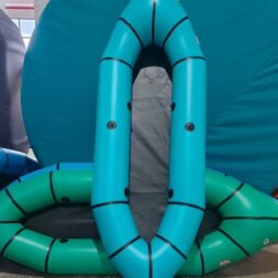 iPoolGo inflatable boat with aluminum bottom for fishing and recreation