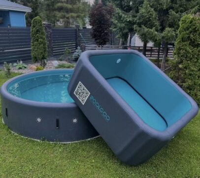 iPoolGo Inflatable Round Hot Tub for backyard outdoor relaxation